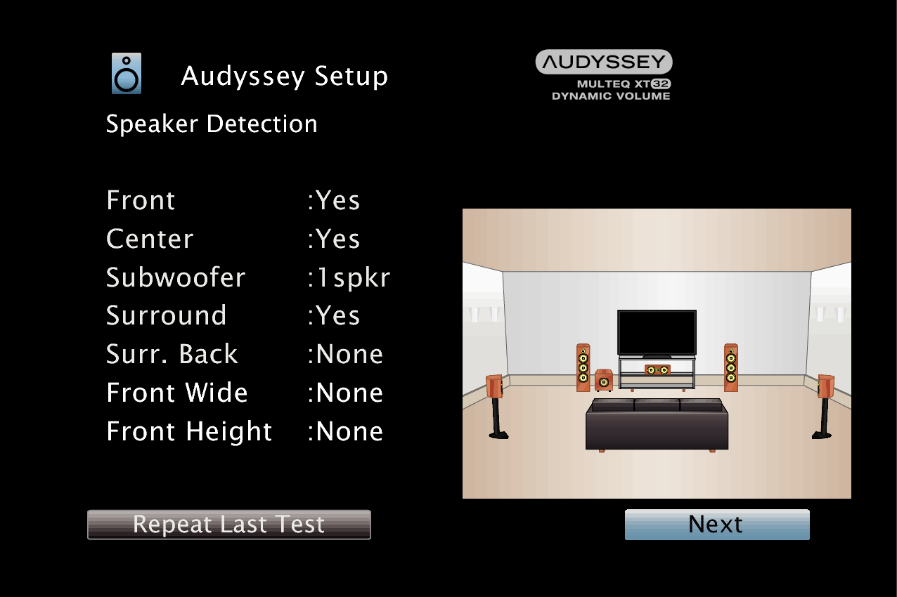 GUI AudysseySetup7 MultEQ XT32 E2